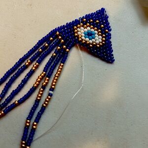 Evil eye Beaded Earrings Handmade by me